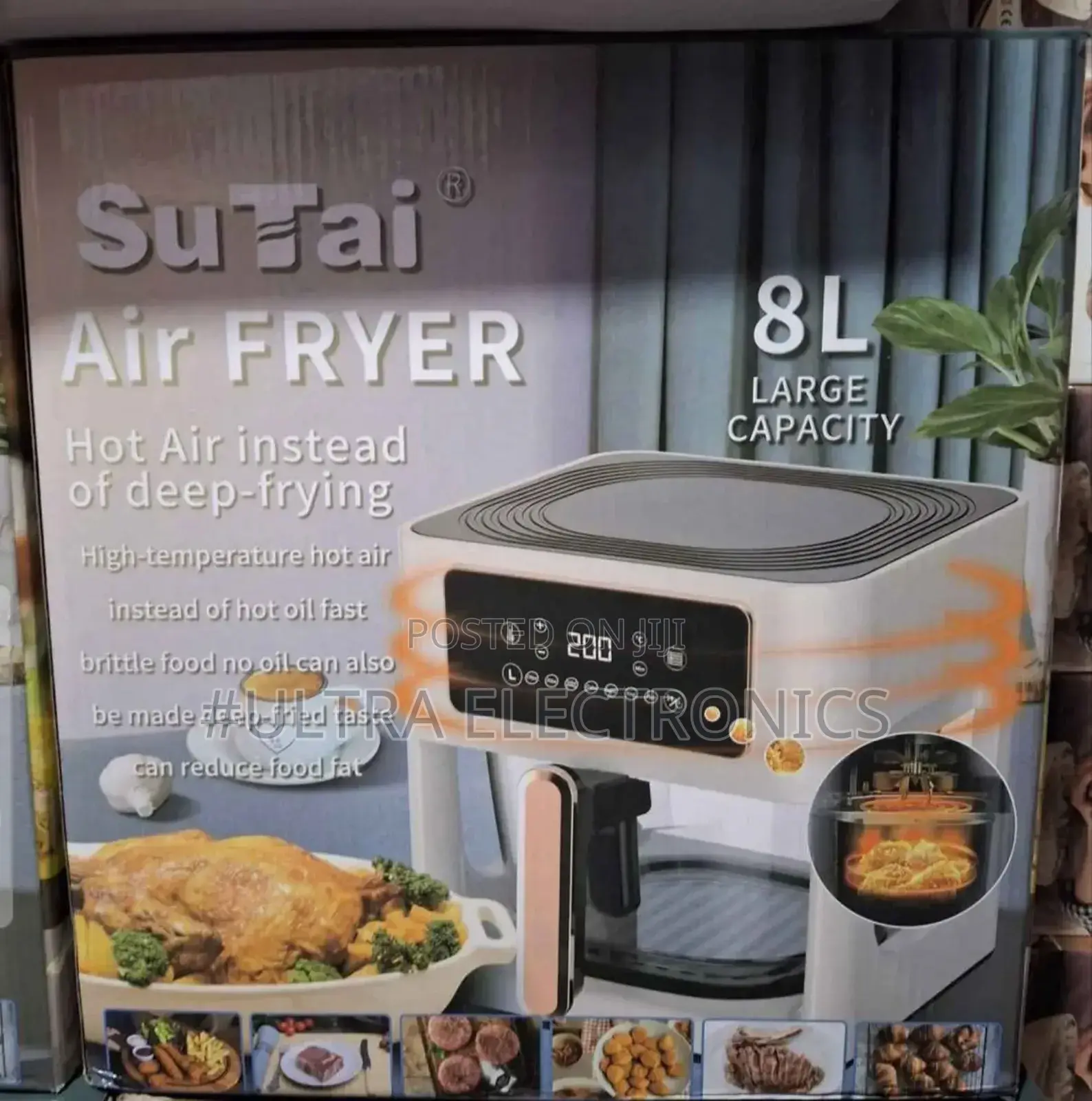 Air Fryer Sutai Air Fryer With an 8-Liter Capacity. Key Features