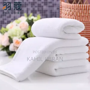 Bath Towels Extra Strong White Color 100% Cotton Hotels Towel