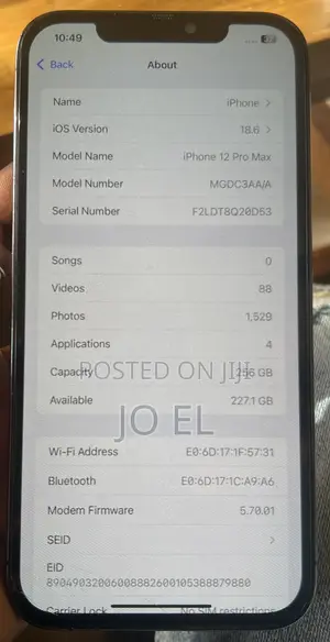 Apple iPhone 12 Pro Max 256 GB Black