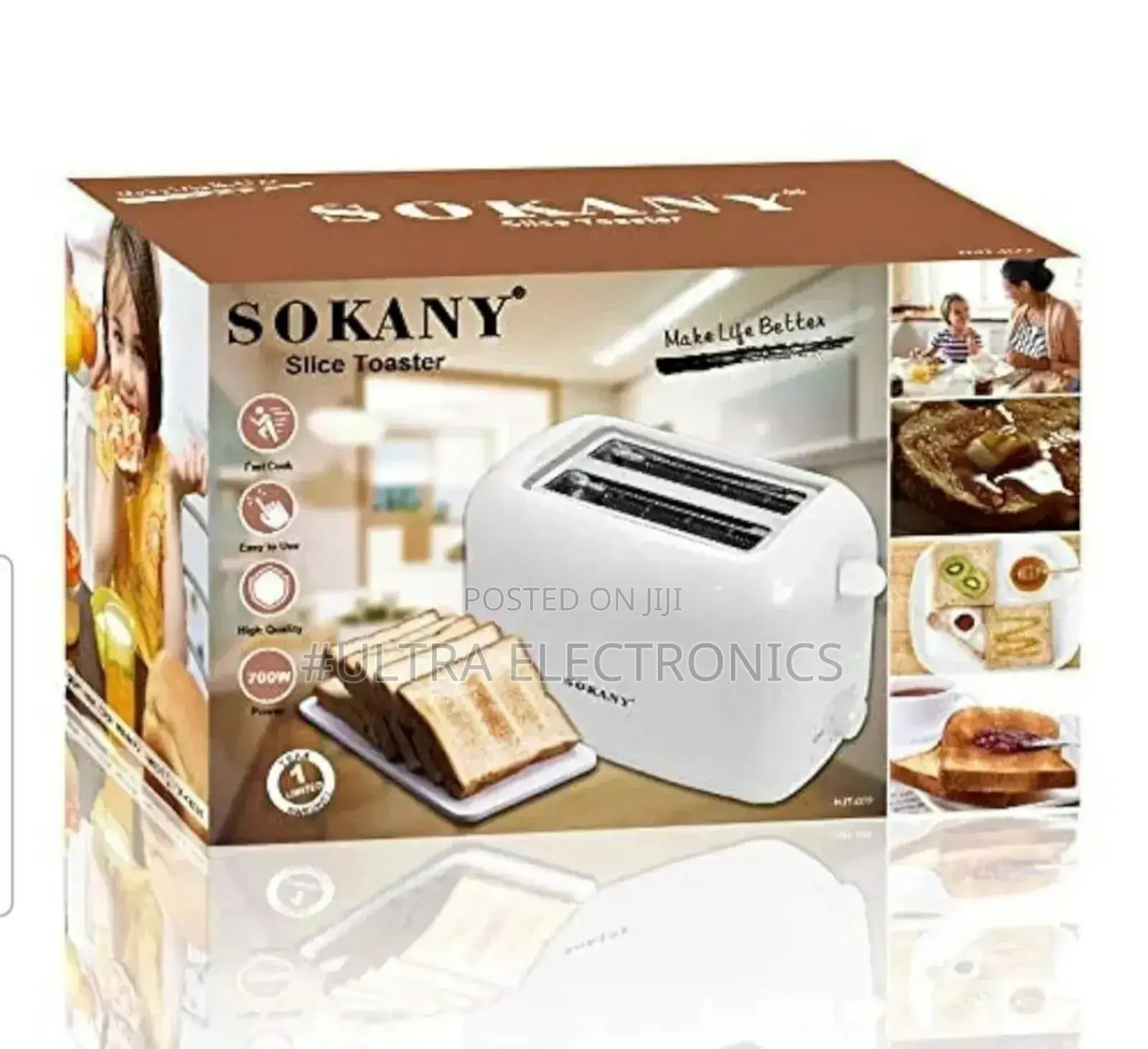 Toaster Sokany HJT-022 2-Slice Toaster. Key Features Power: 700 Watts