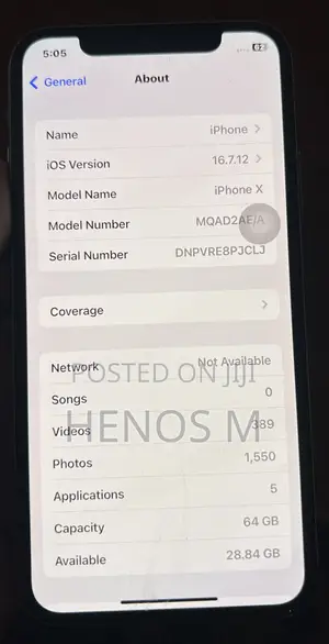 Apple iPhone X 64 GB White