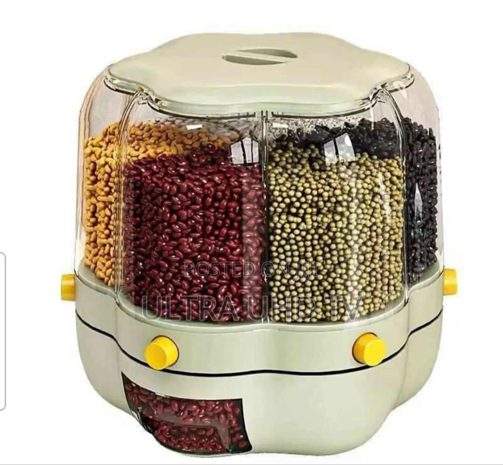 Kitchen Organizer Is A 360° Rotating Grain And Cereal Dispenser Design