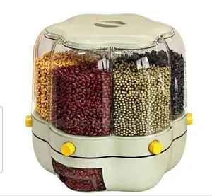 Kitchen Organizer Is A 360° Rotating Grain And Cereal Dispenser Design