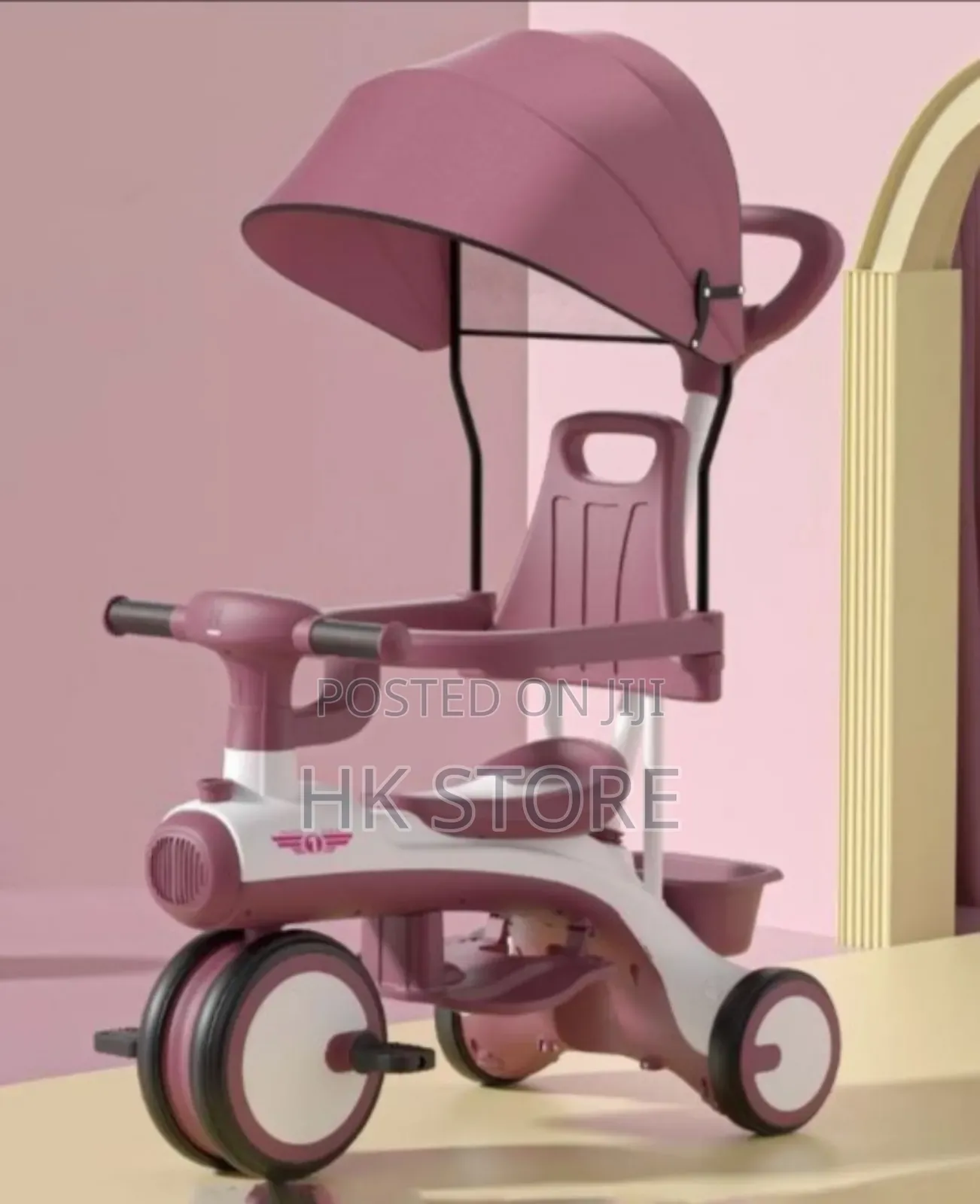Baby Musical Tricycle With Parent Handle