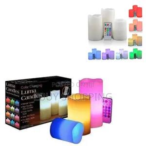 Modern Luma Candle Set – Color Cycling, Flicker, Battery, Home Décor