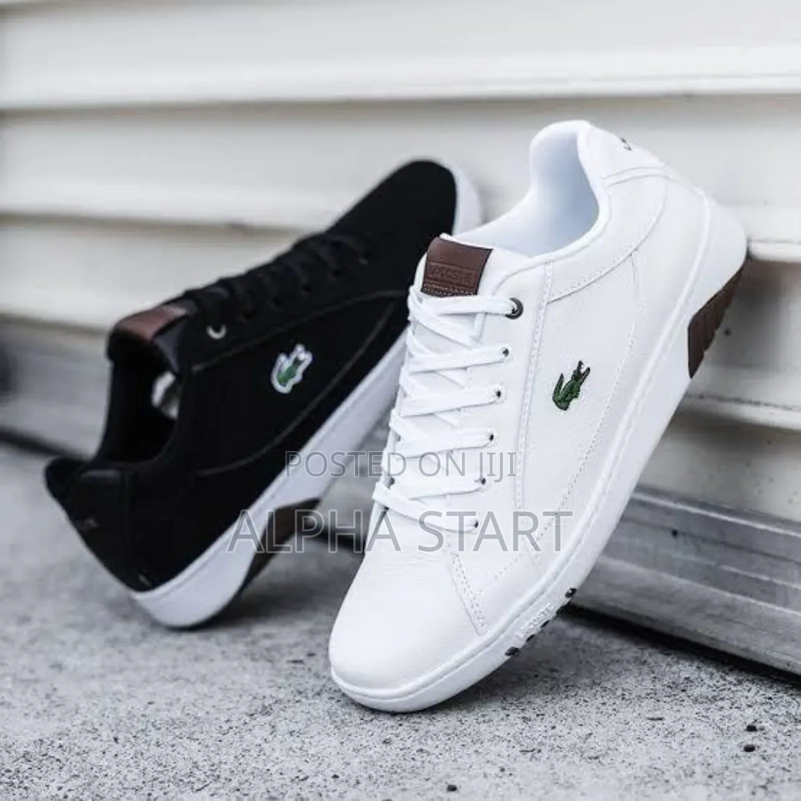 Lacoste High Master Quality Shoes for Black and White Color