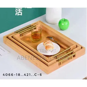 3 Piece Bamboo Pallet Food Tray