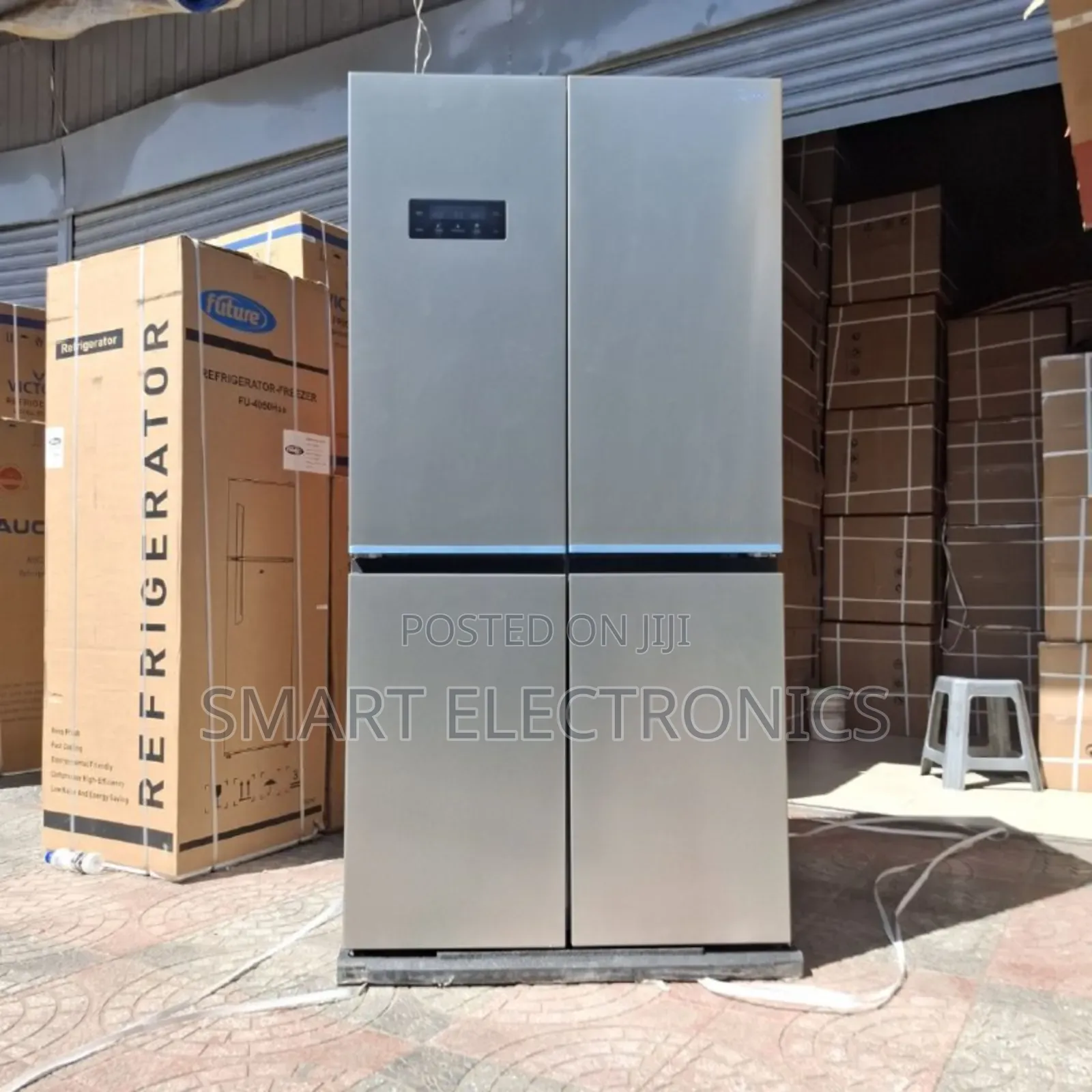 Boss Sharp 4-Door French Door Refrigerator in Brushed Stainless Steel