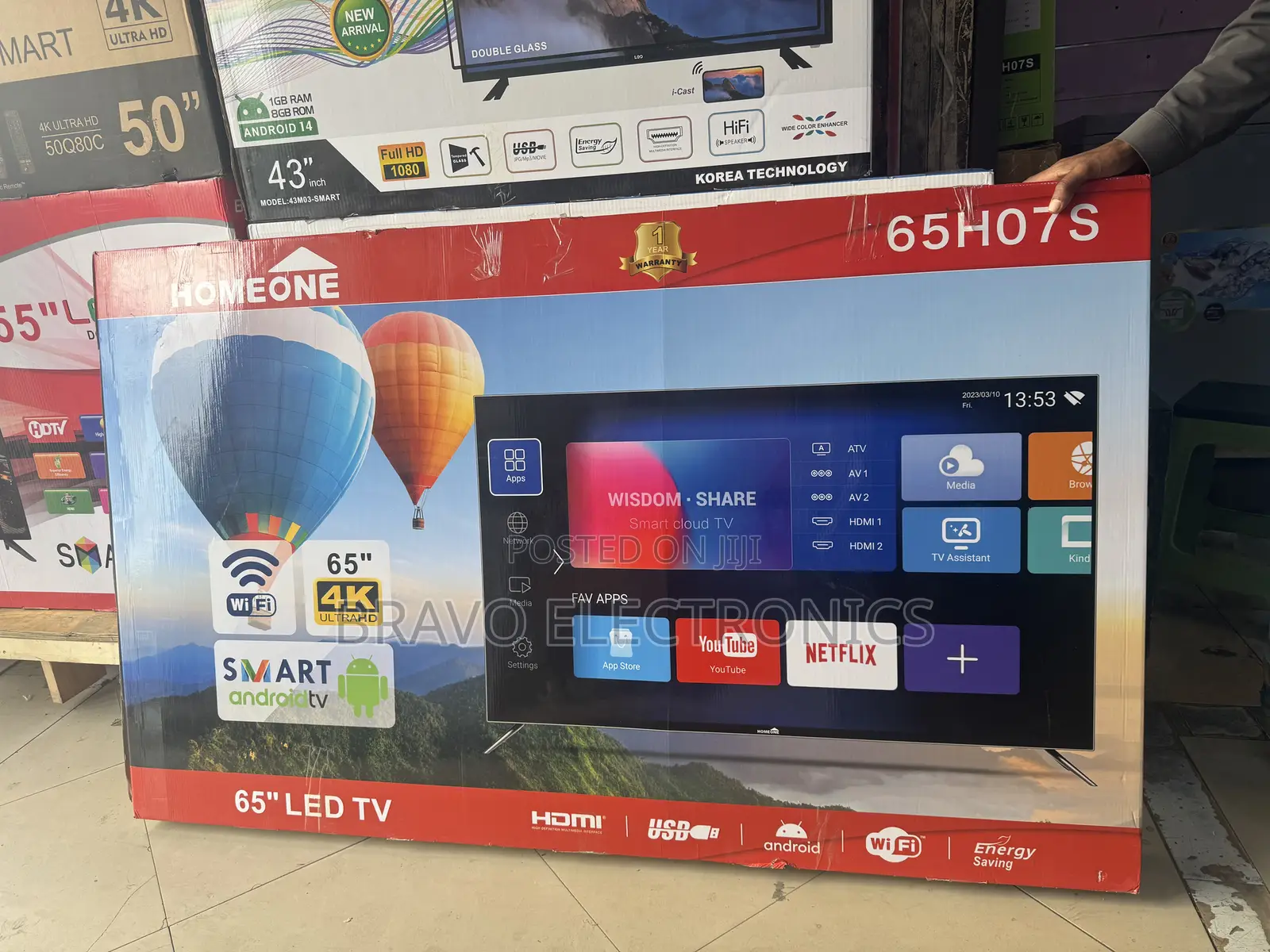 Homeone Tv 65” – Uhd | Android Smart Tv | Big Screen