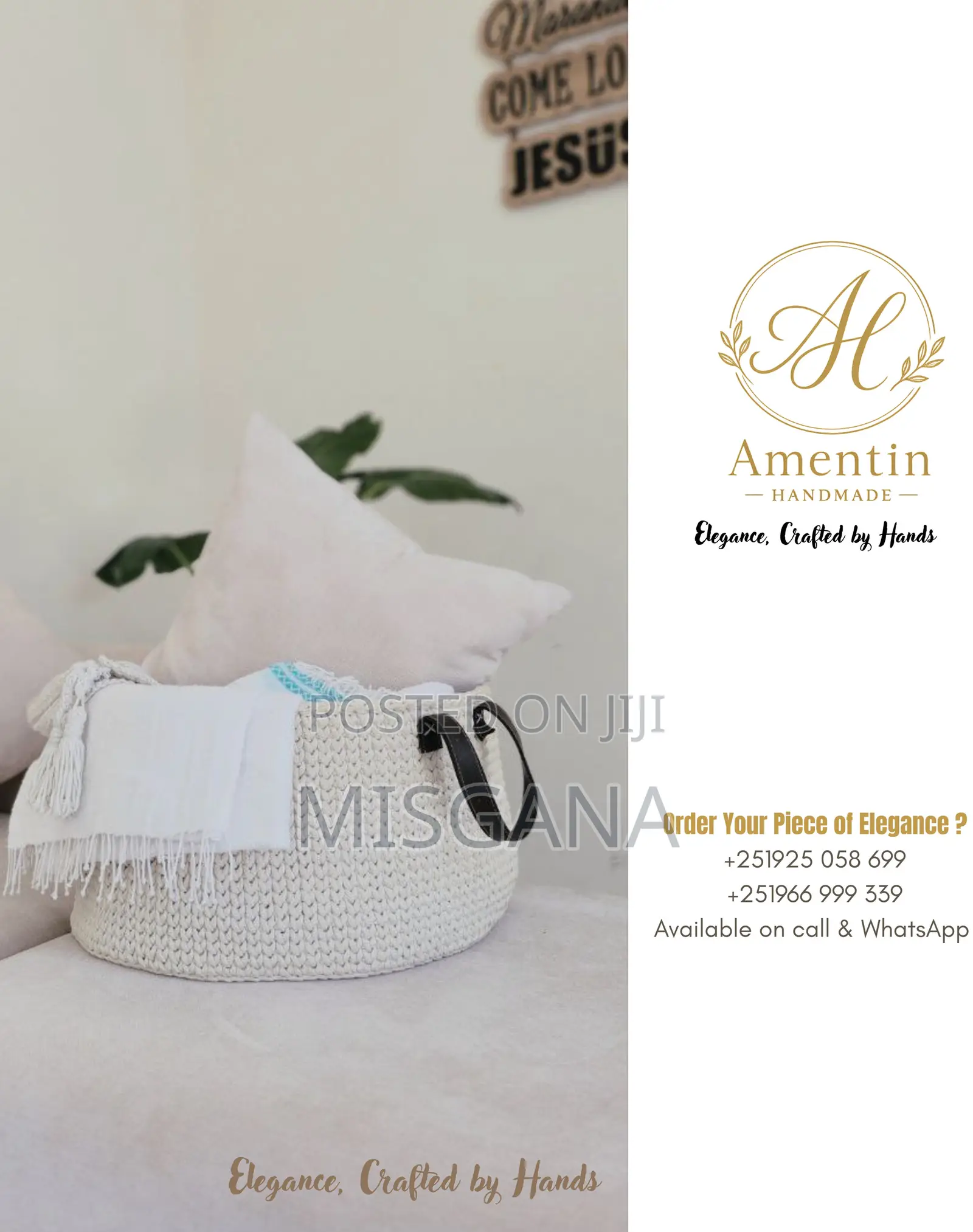 Crochet Hanging Basket/Storage Basket