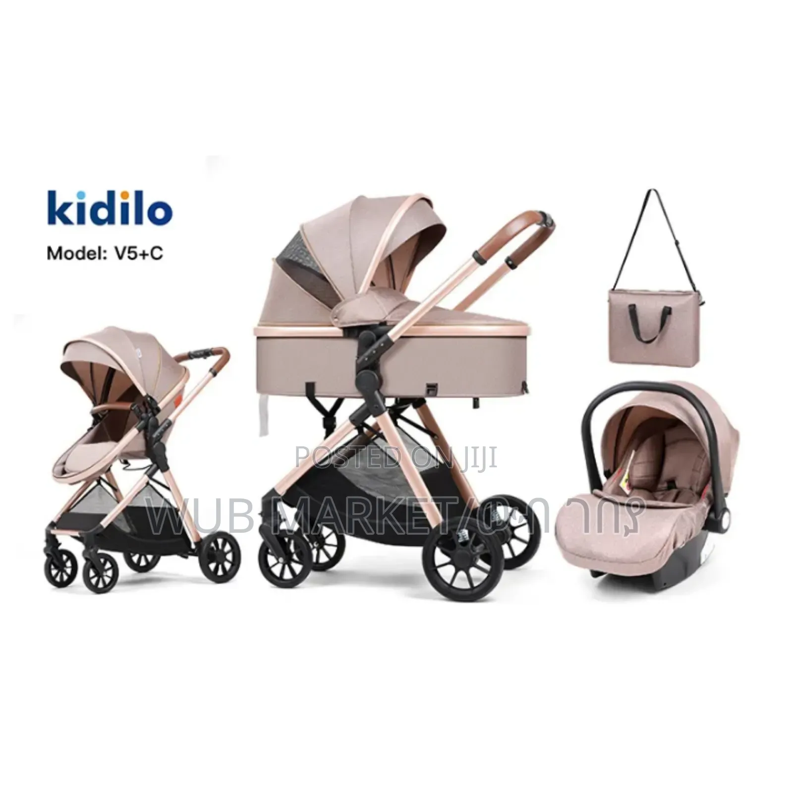 Kidilo 3 In 1 Baby Stroller
