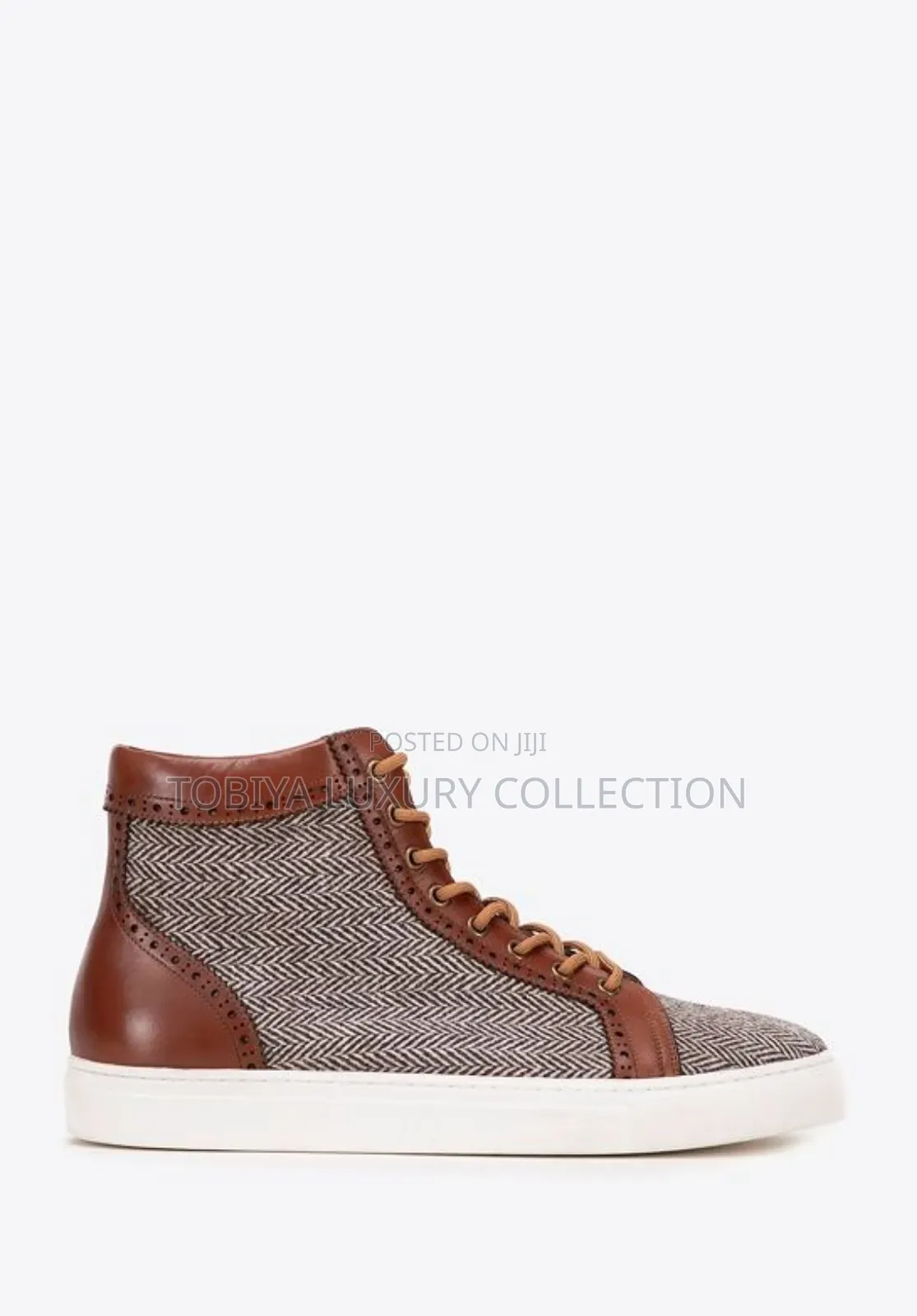 Wittchens High-Top Leather Sneakers for Men Color : Brown