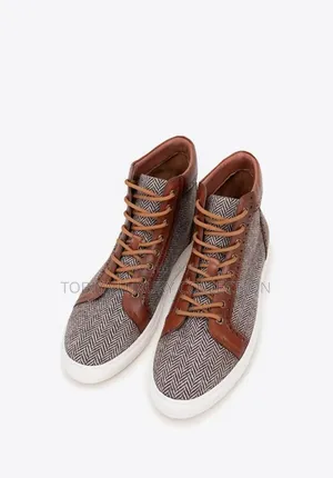 Wittchens High-Top Leather Sneakers for Men Color : Brown