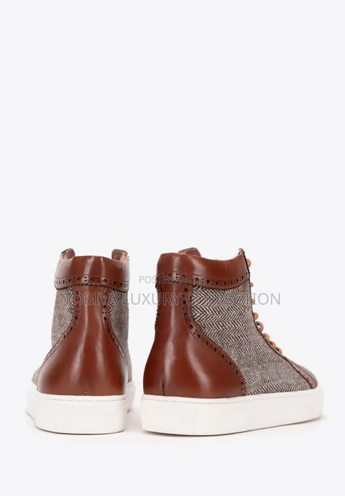 Wittchens High-Top Leather Sneakers for Men Color : Brown