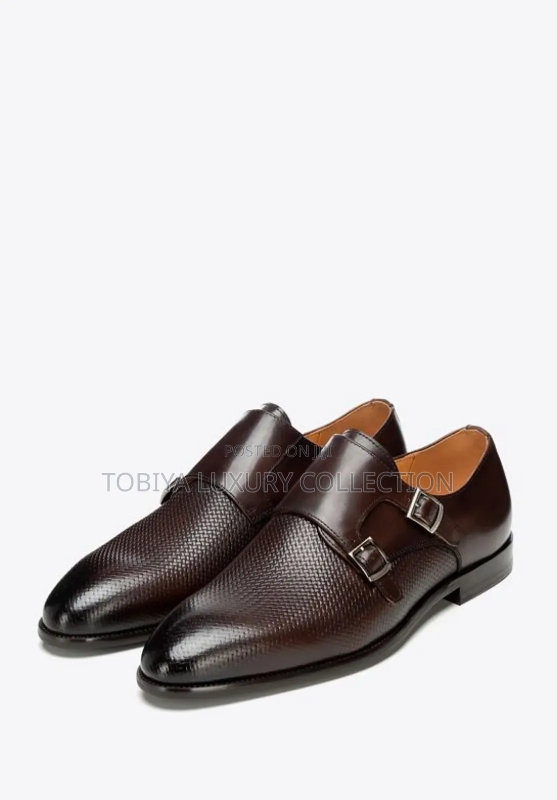 Wittchen Men's Perforated Leather Monk Strap Shoes, Brown Order