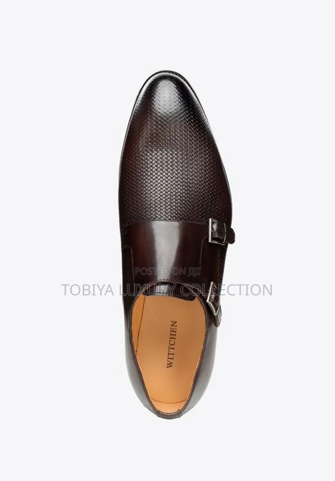 Wittchen Men's Perforated Leather Monk Strap Shoes, Brown Order