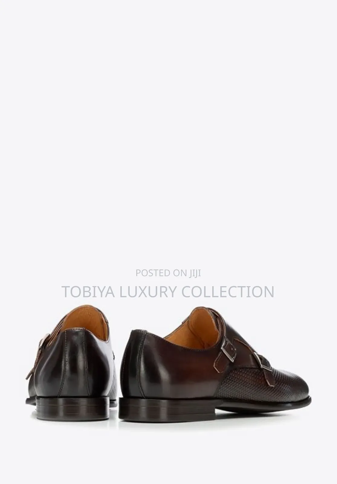 Wittchen Men's Perforated Leather Monk Strap Shoes, Brown Order