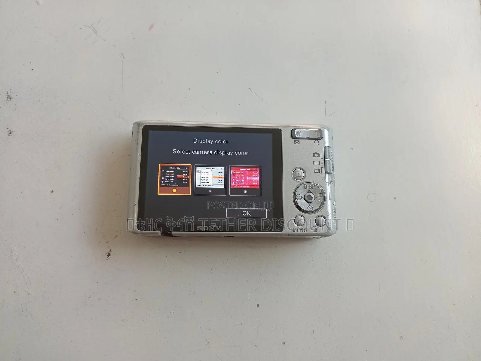 Used Silver Sony Digital Camera Without Memory Card