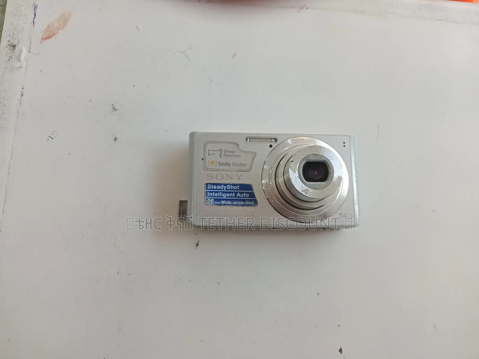Used Silver Sony Digital Camera Without Memory Card
