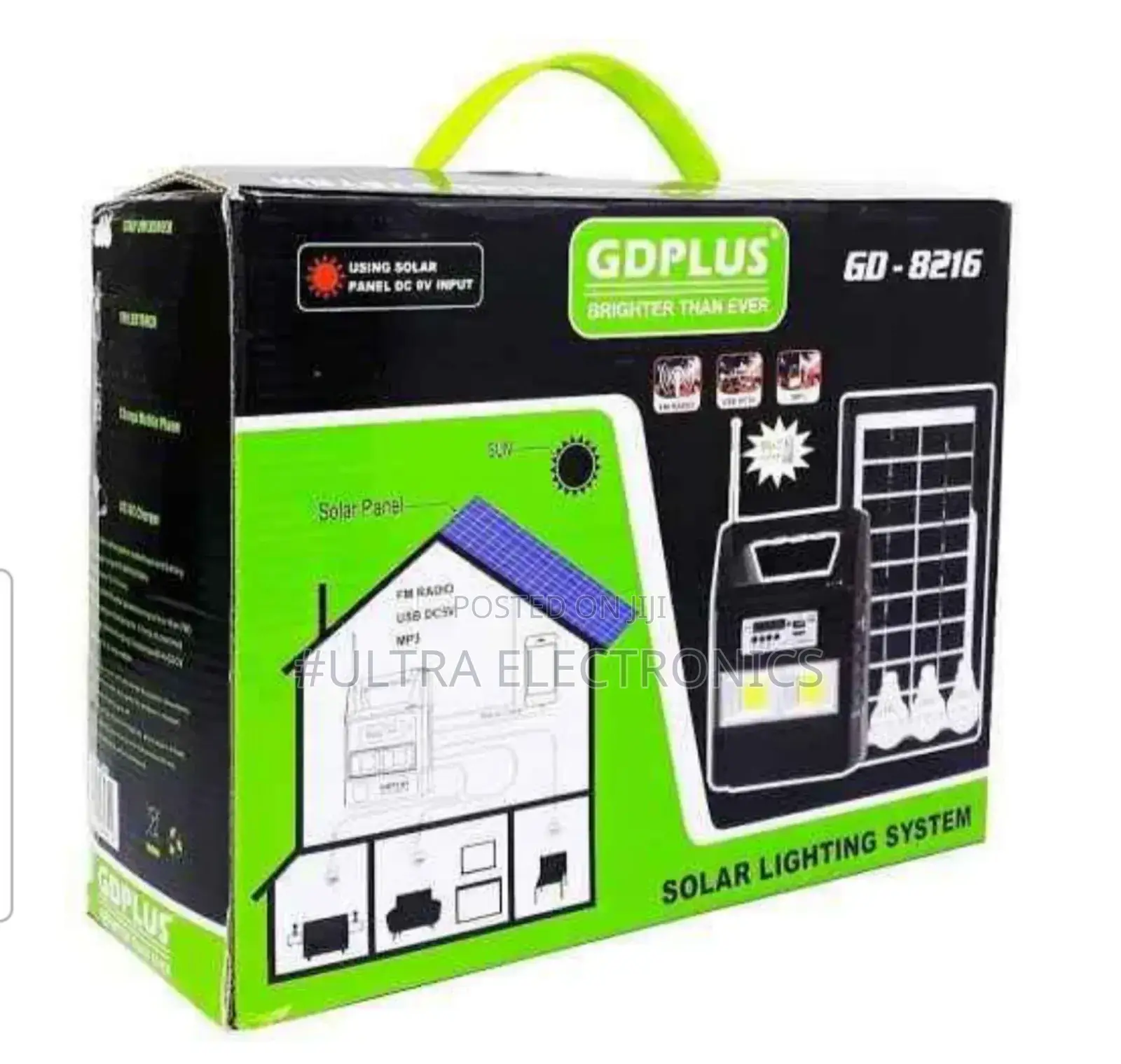 Solar Gdplus Gd-8216 Solar Lighting System. Key Features