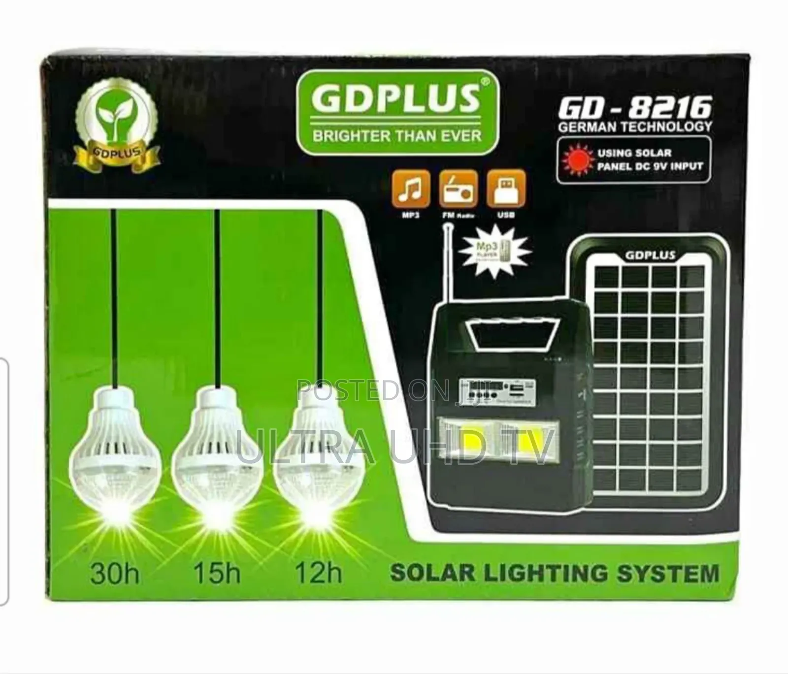 Solar Gdplus Gd-8216 Solar Lighting System. Key Features