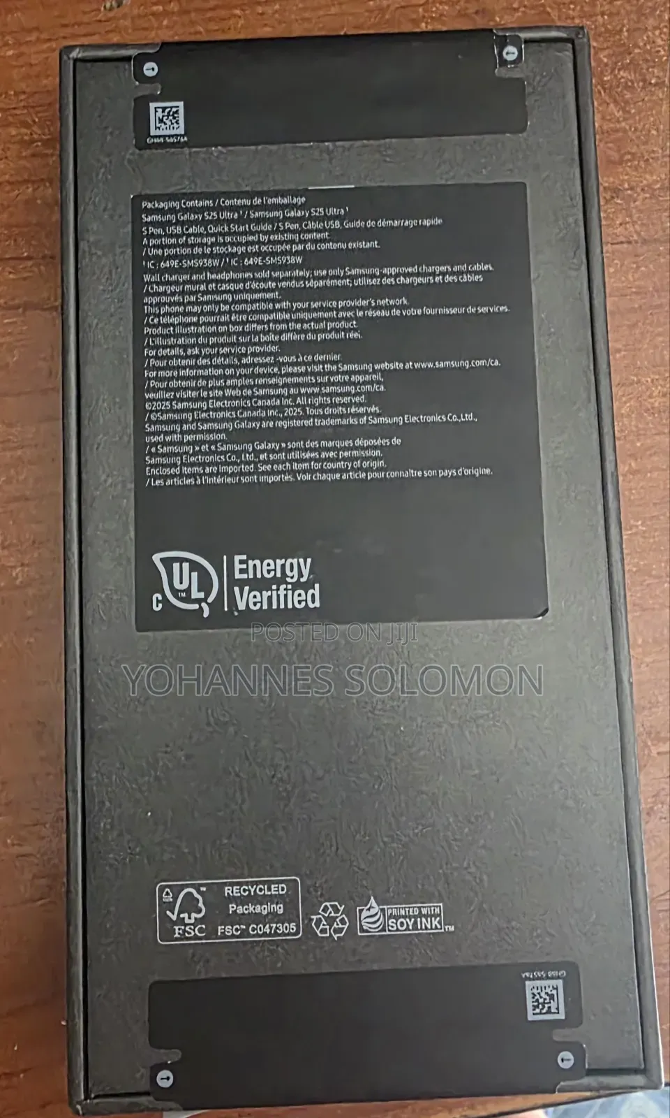 New Samsung Galaxy S25 Ultra 256 GB Black