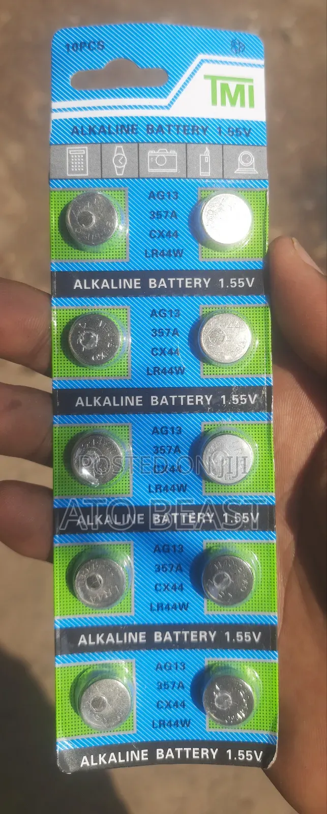Tmi Lr44w Alkaline Button Cell Batteries Ag13, 357a, Sr44, and Lr1154