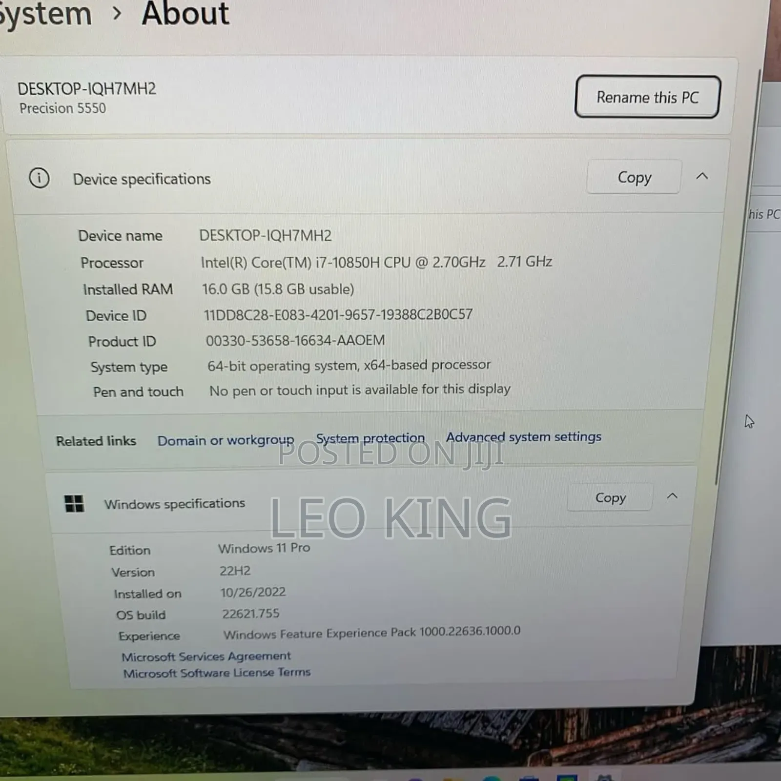 New Laptop Dell Precision 5510 16GB Intel Core I7 SSD 512GB