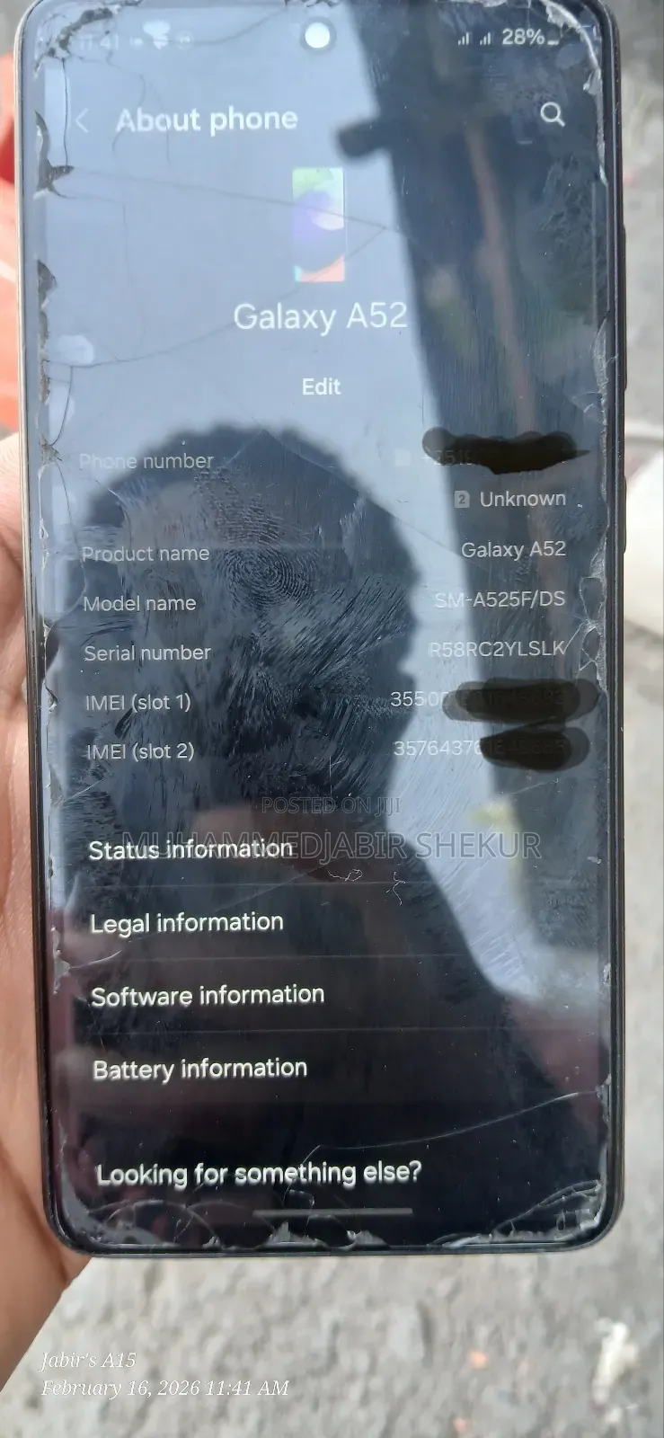 Samsung Galaxy A52 128 GB Blue