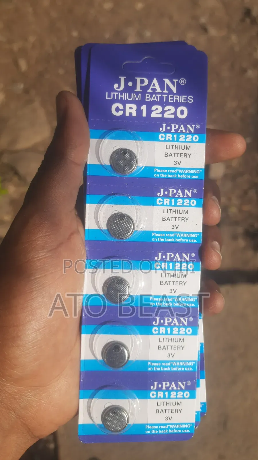 J-Pan Cr1220 3v Lithium Battery Pack