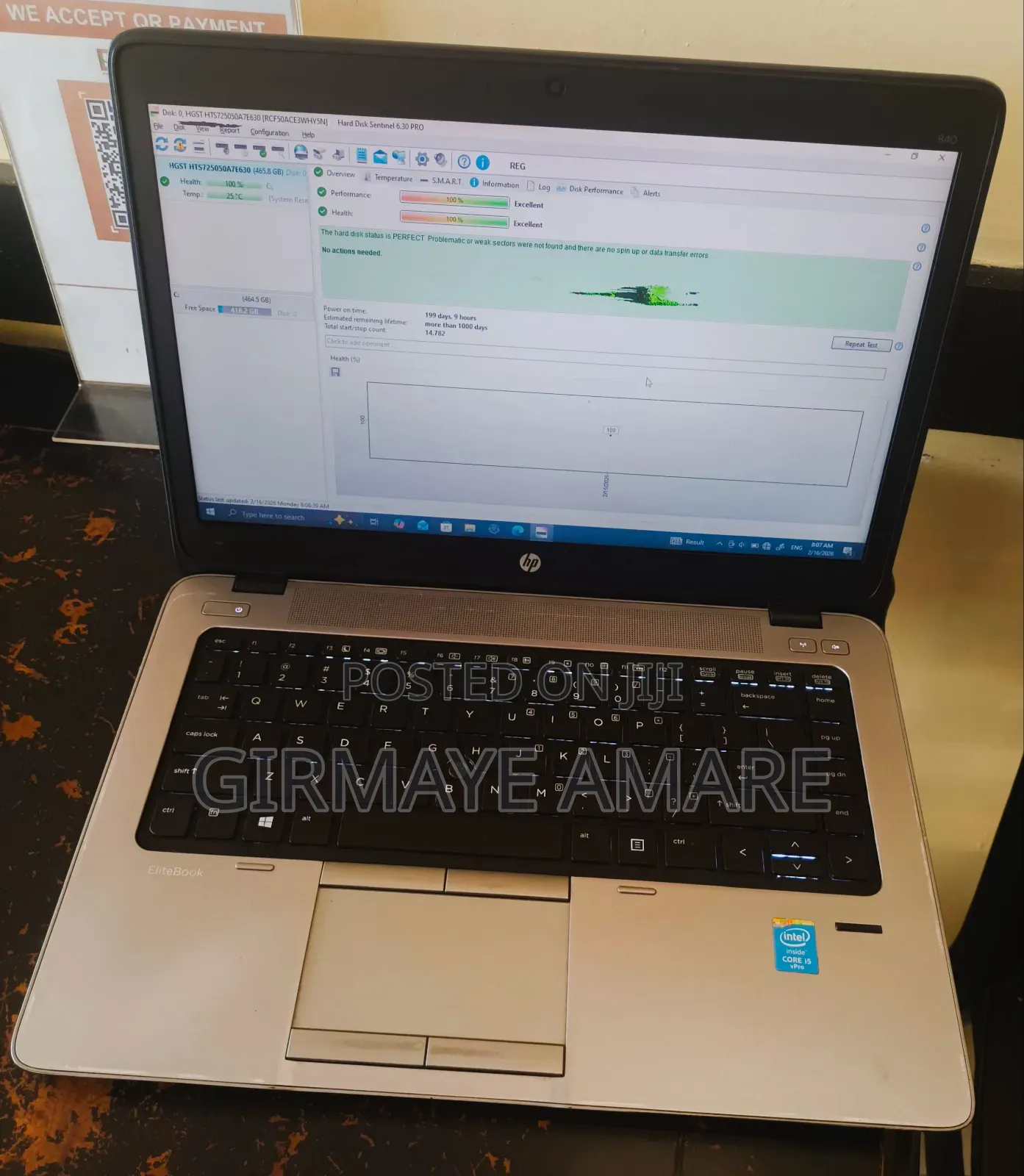 Laptop HP EliteBook 840 4GB Intel Core I5 HDD 500GB