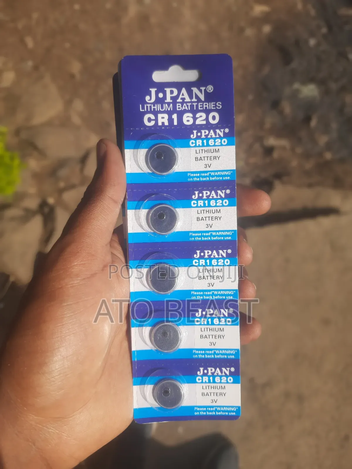 J-Pan Cr1620 Lithium Batteries, a 3-Volt Button Cell Battery