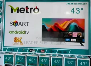 Metro 43′′ Smart Android Tv – Double Glass | Wi-Fi | Frameless Design