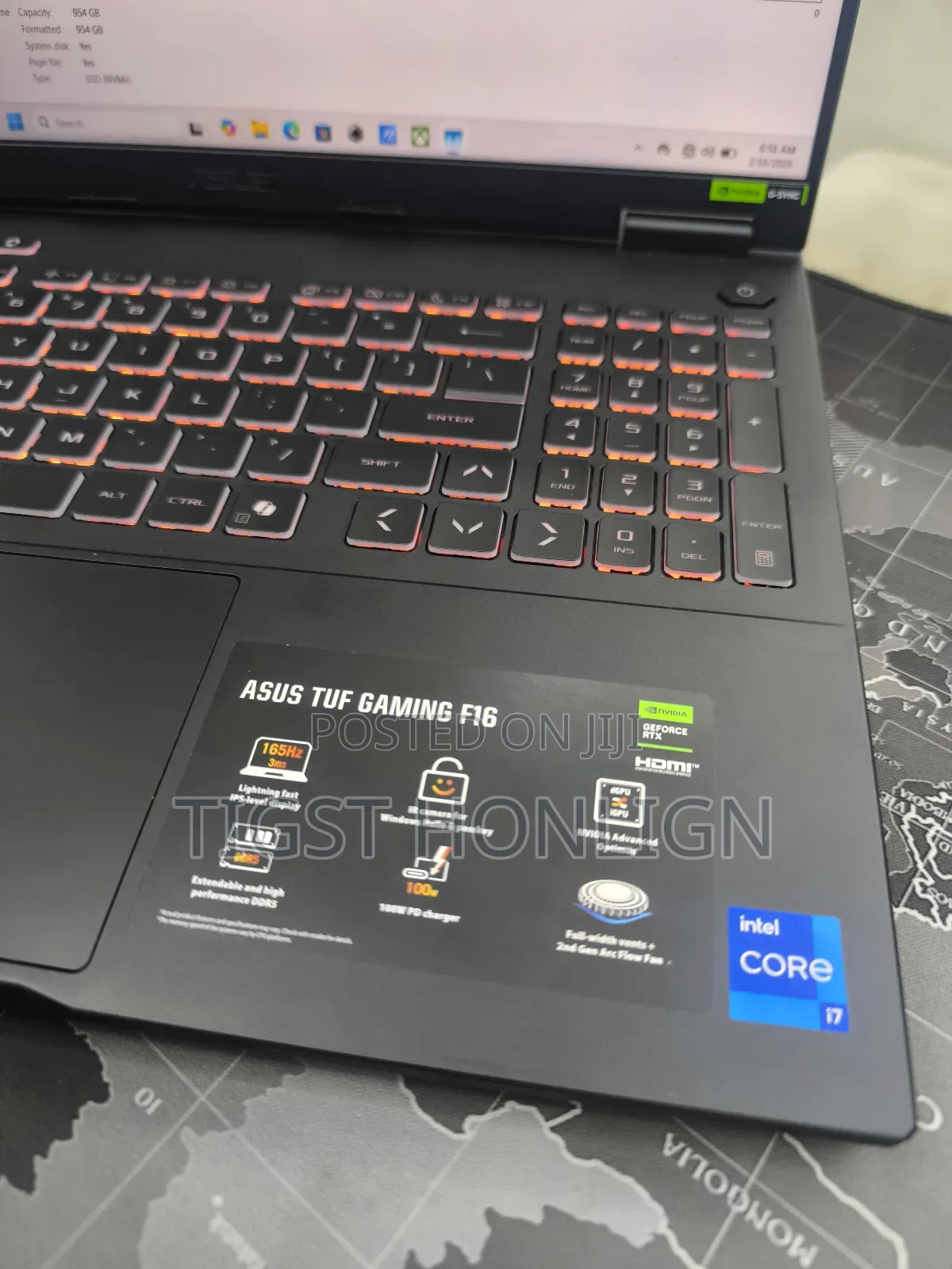 New Laptop Asus TUF Gaming F16 16GB Intel Core I7 SSD 512GB