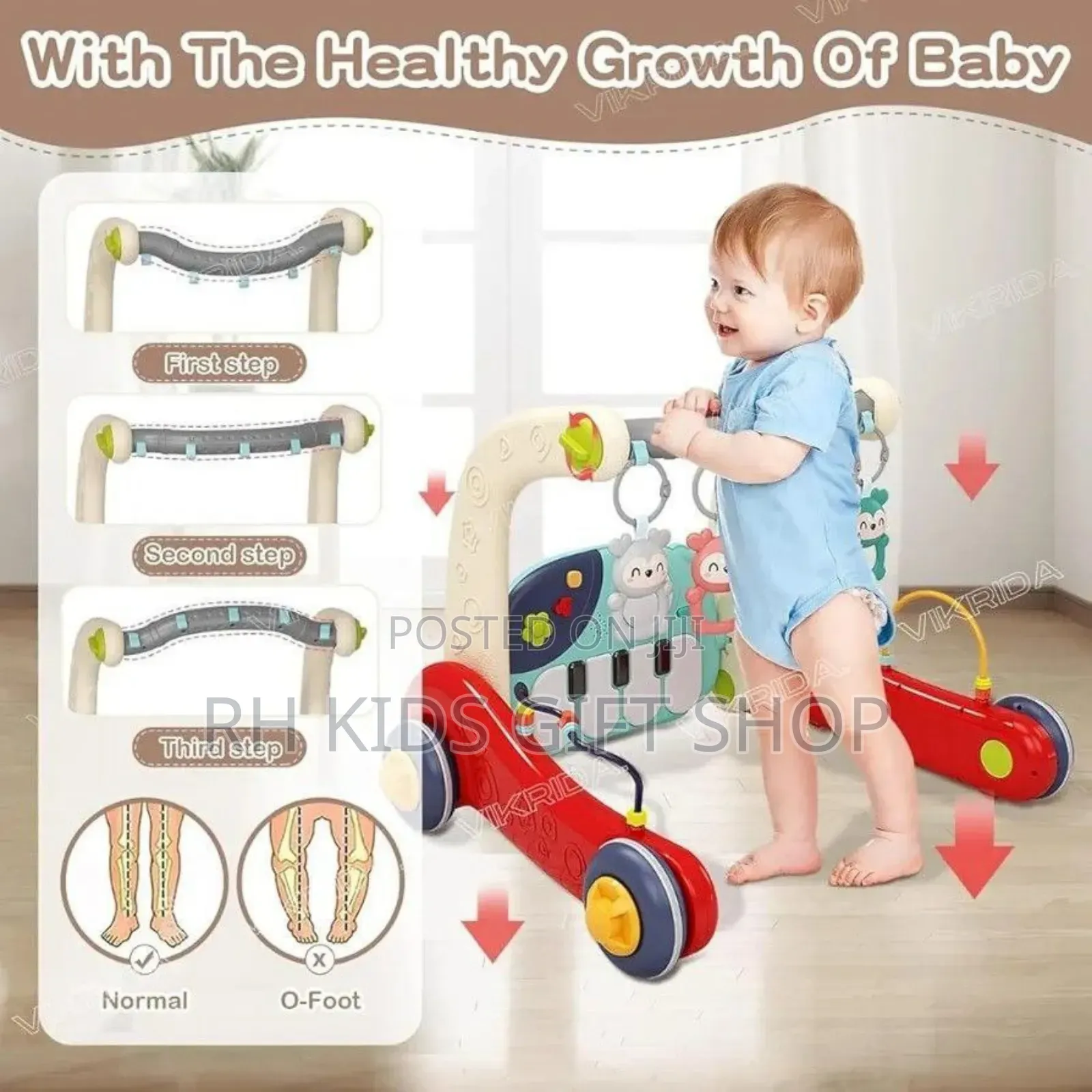 2 in 1 Baby Play Mat Gym Walker