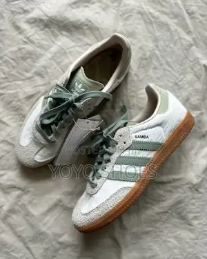 Adidas Samba Og White Silver Green Fashion Sneaker