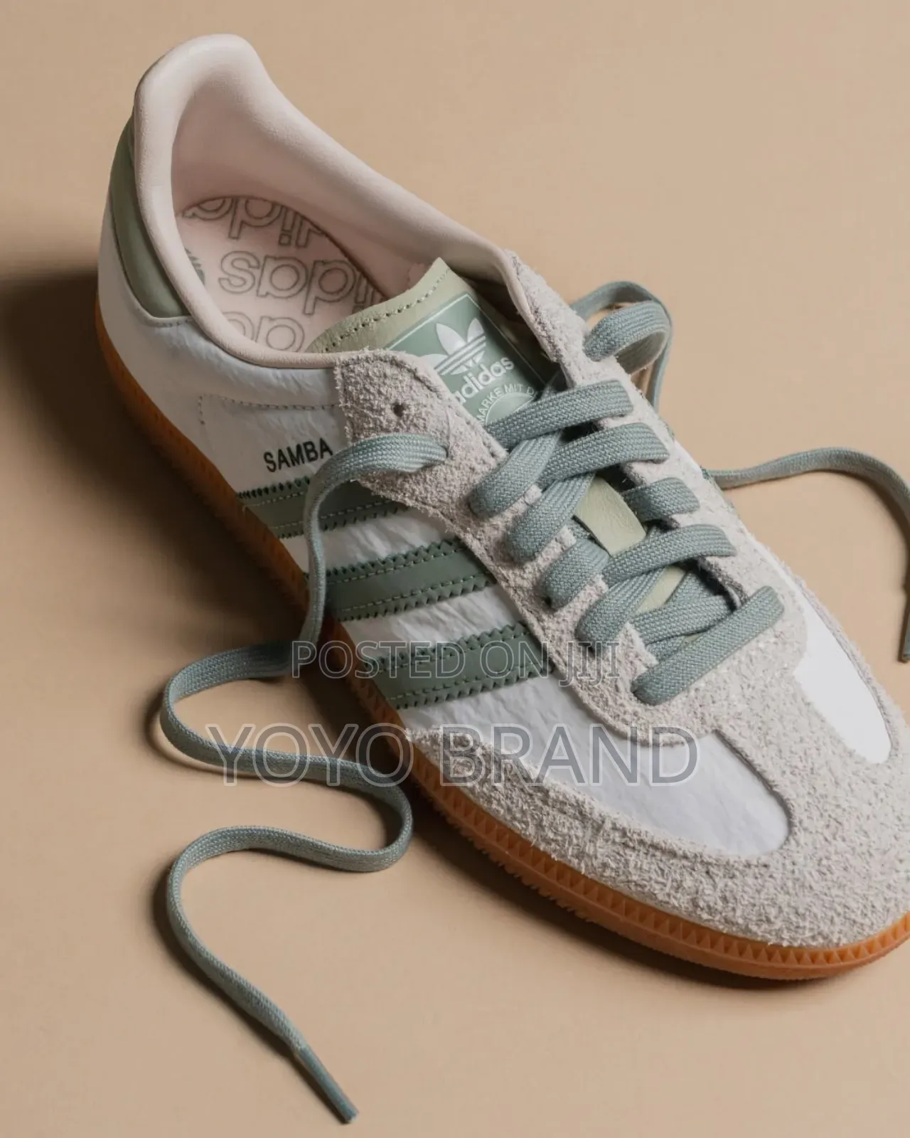 Adidas Samba Og White Silver Green Fashion Sneaker