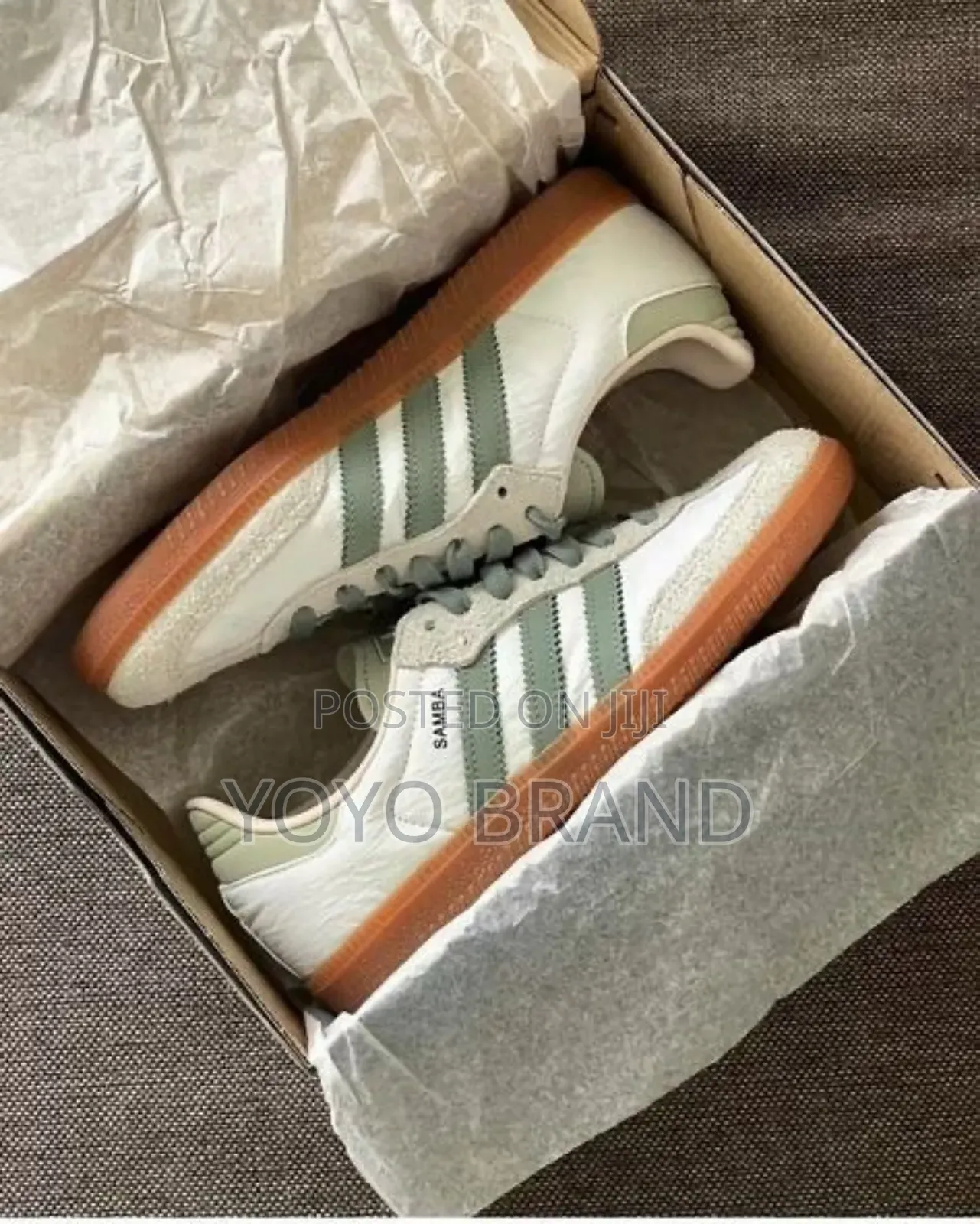 Adidas Samba Og White Silver Green Fashion Sneaker