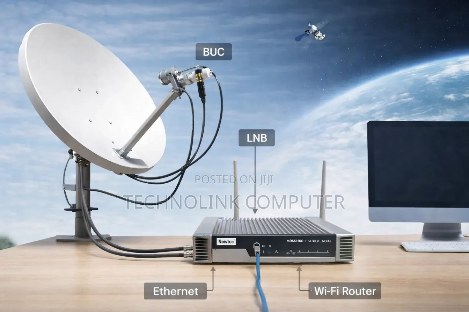 Newtec Mdm3100 Ip Satellite Modem With Full C-Band PLL LNB
