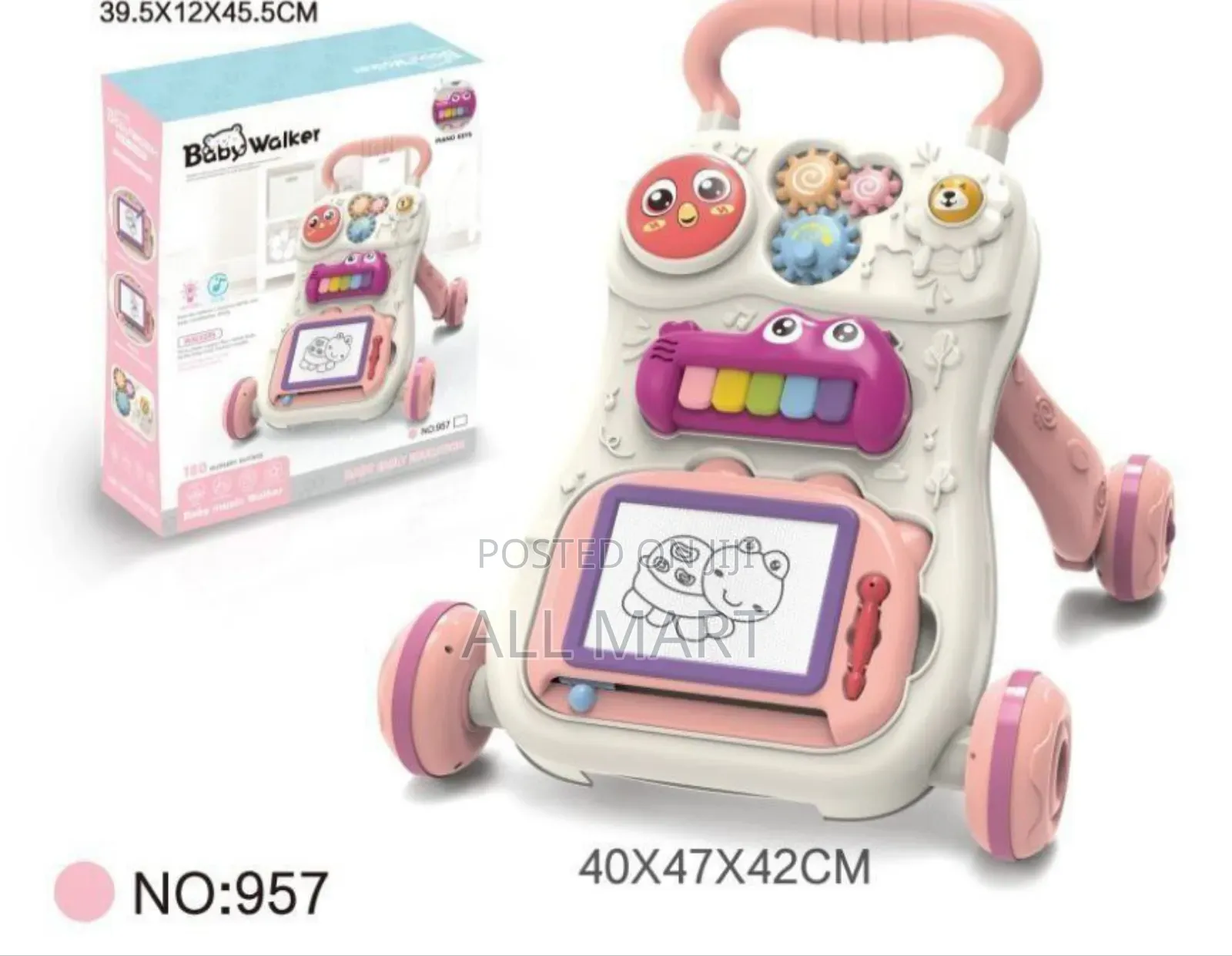 Baby Push Walker - Fun Panel + Walking Support