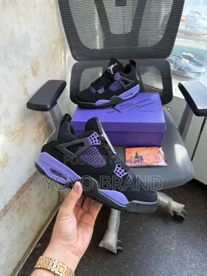 Nike Air Jordan 4 Purple Thunder Unisex Fashion Sneaker