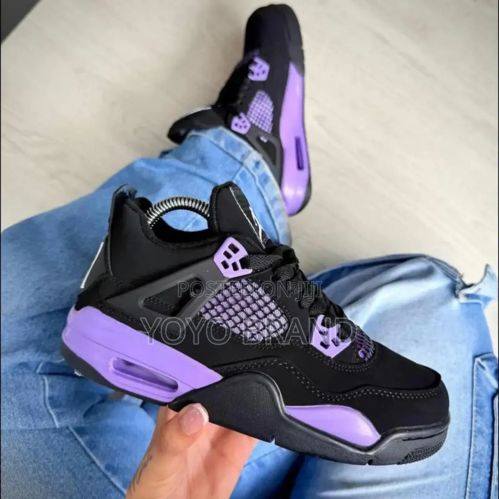 Nike Air Jordan 4 Purple Thunder Unisex Fashion Sneaker