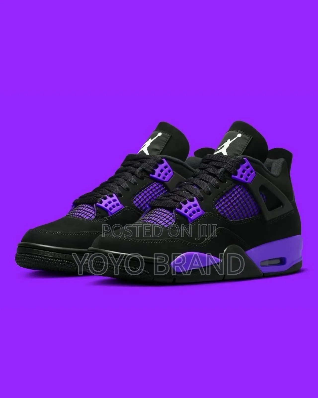 Nike Air Jordan 4 Purple Thunder Unisex Fashion Sneaker
