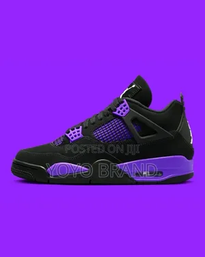 Nike Air Jordan 4 Purple Thunder Unisex Fashion Sneaker