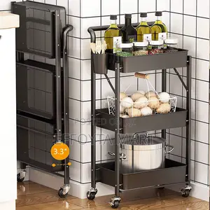 3- Tier Rolling Cart Organizer Rack