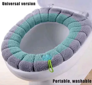 Soft Plush Toilet Seat Cover, All Season Warm Bathroom Toilet Mat, Re