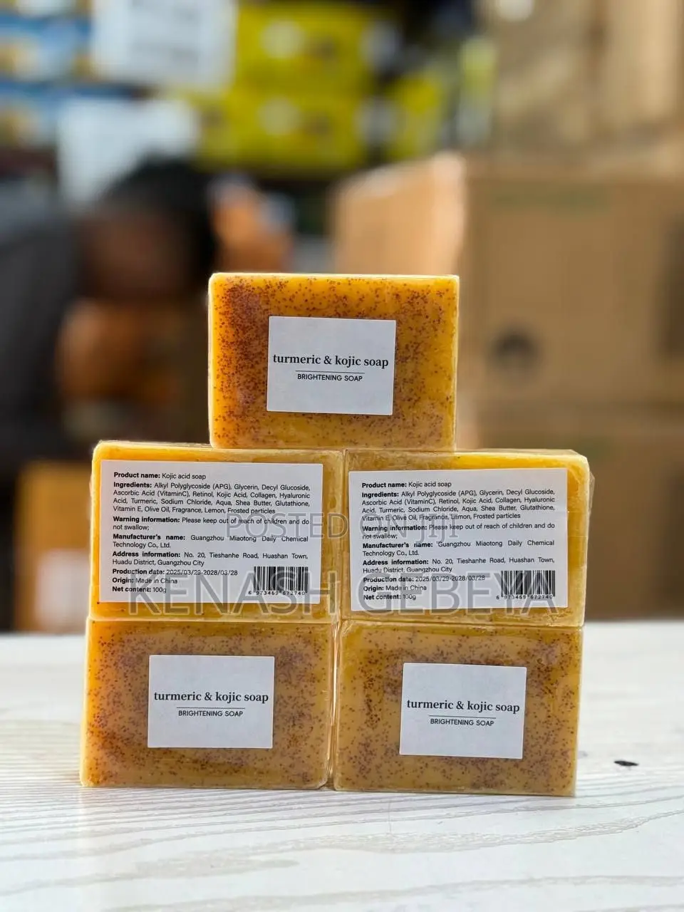 Turmeric and Kojic Acid Brightening Soap Bar.