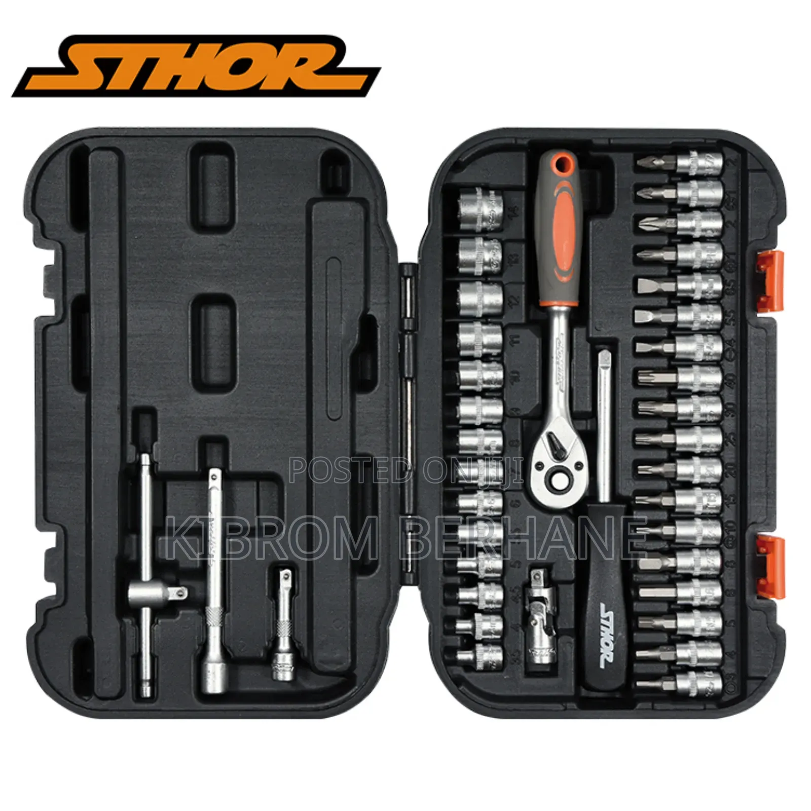 Sthor 58640 38-Piece 1/4" Socket Set.
