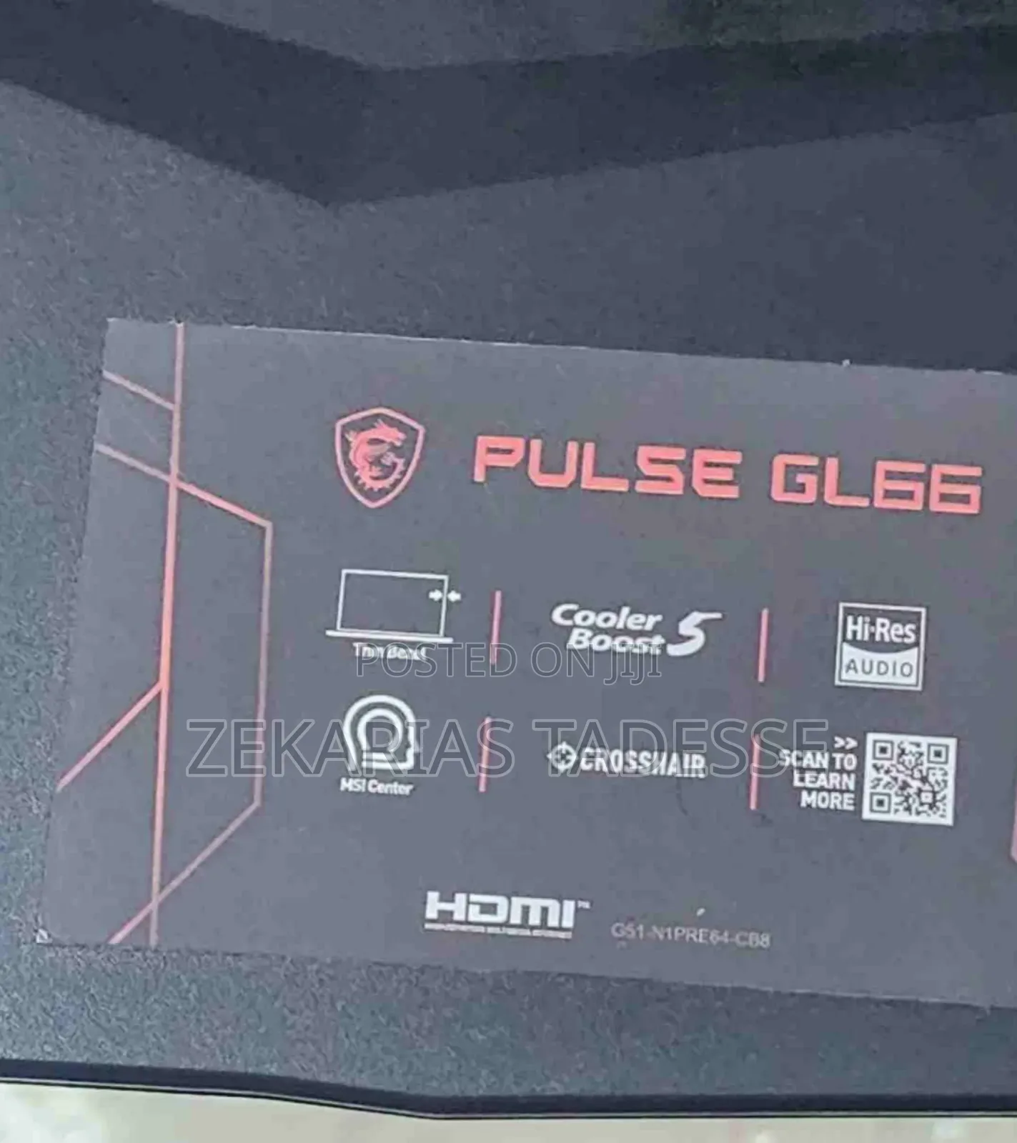 New Laptop MSI Pulse GL66 16GB Intel Core I7 SSD 512GB