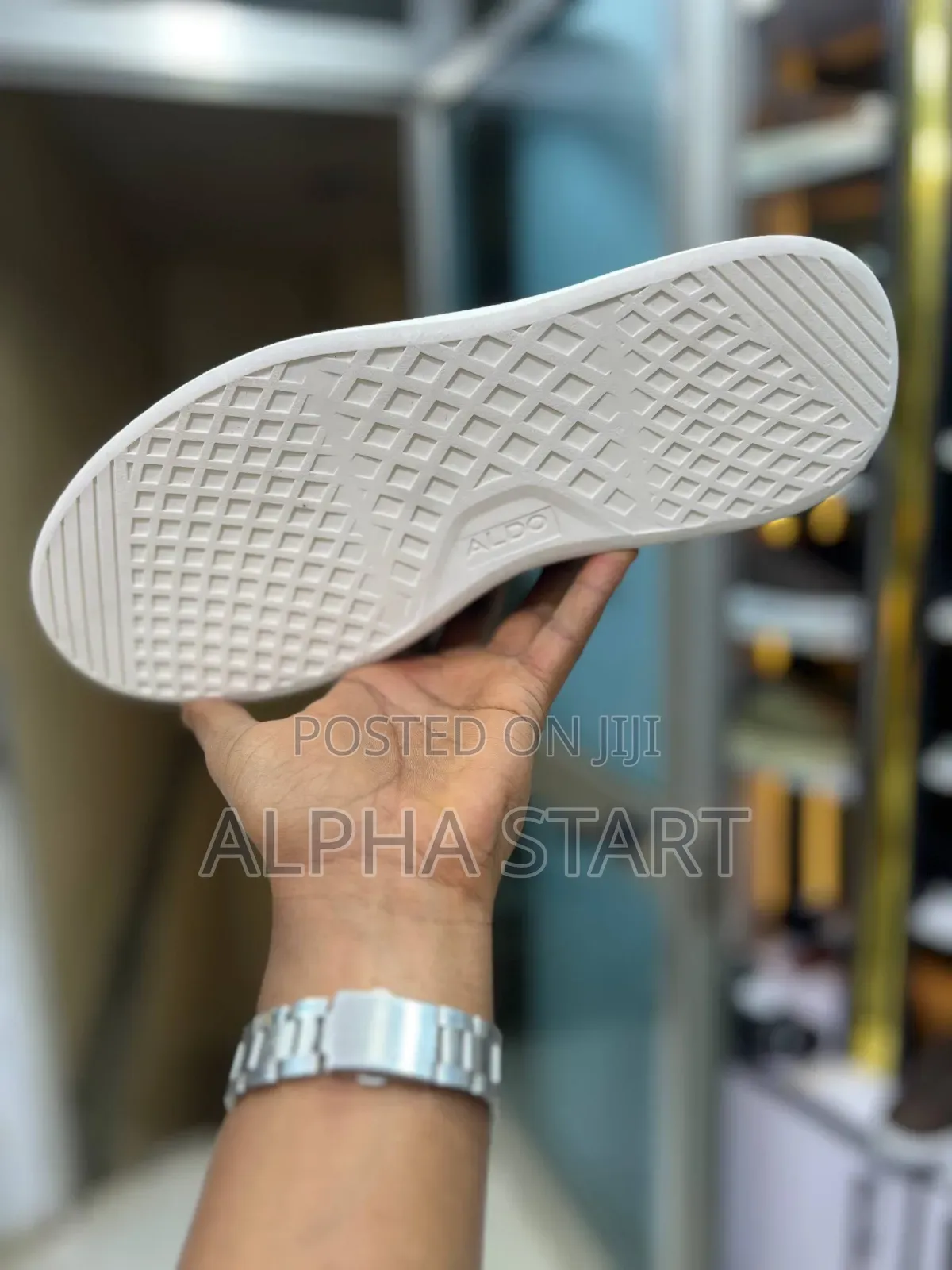 Aldo Black High Master Quality Lather Flat Shoes for Man's